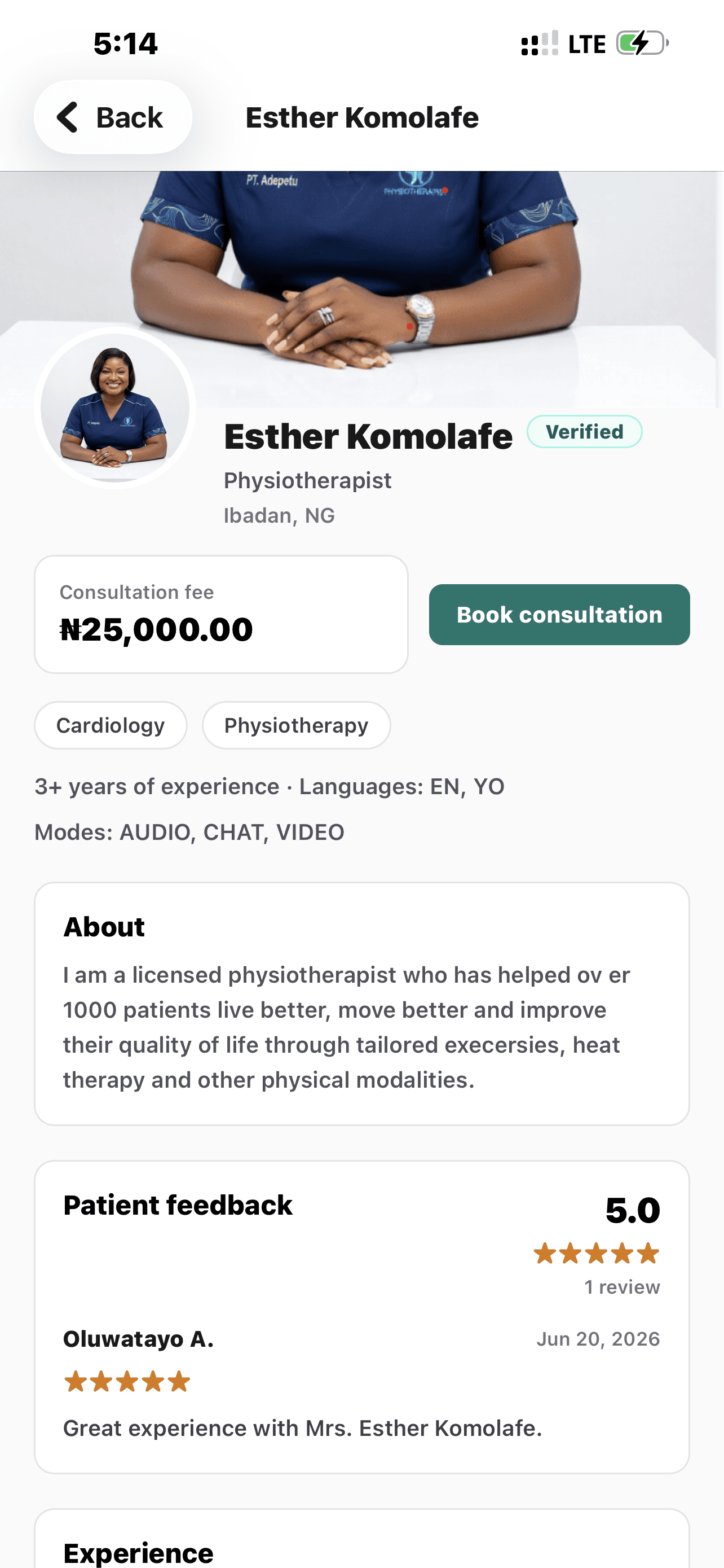 EnuraxHealth app screen 2
