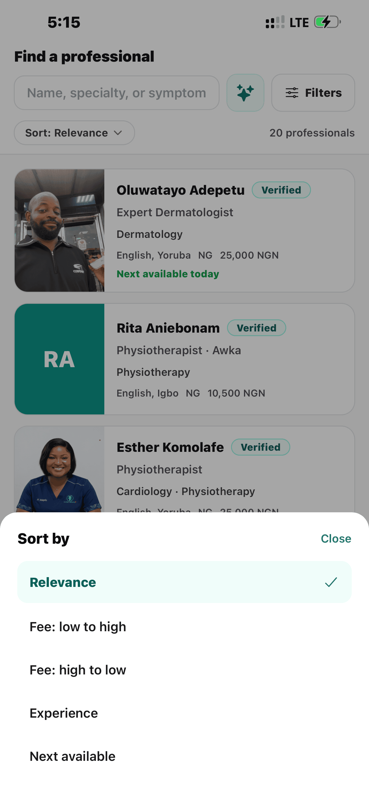 EnuraxHealth professional profile view