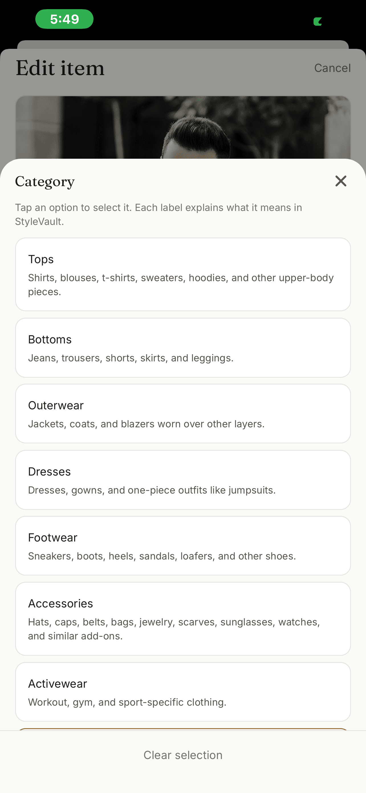 StyleVault wardrobe analytics overview